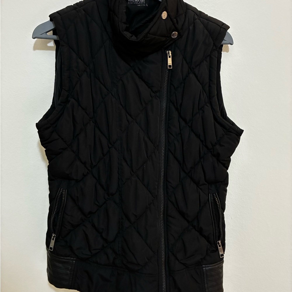 Marc New York Black Quilted Vest
